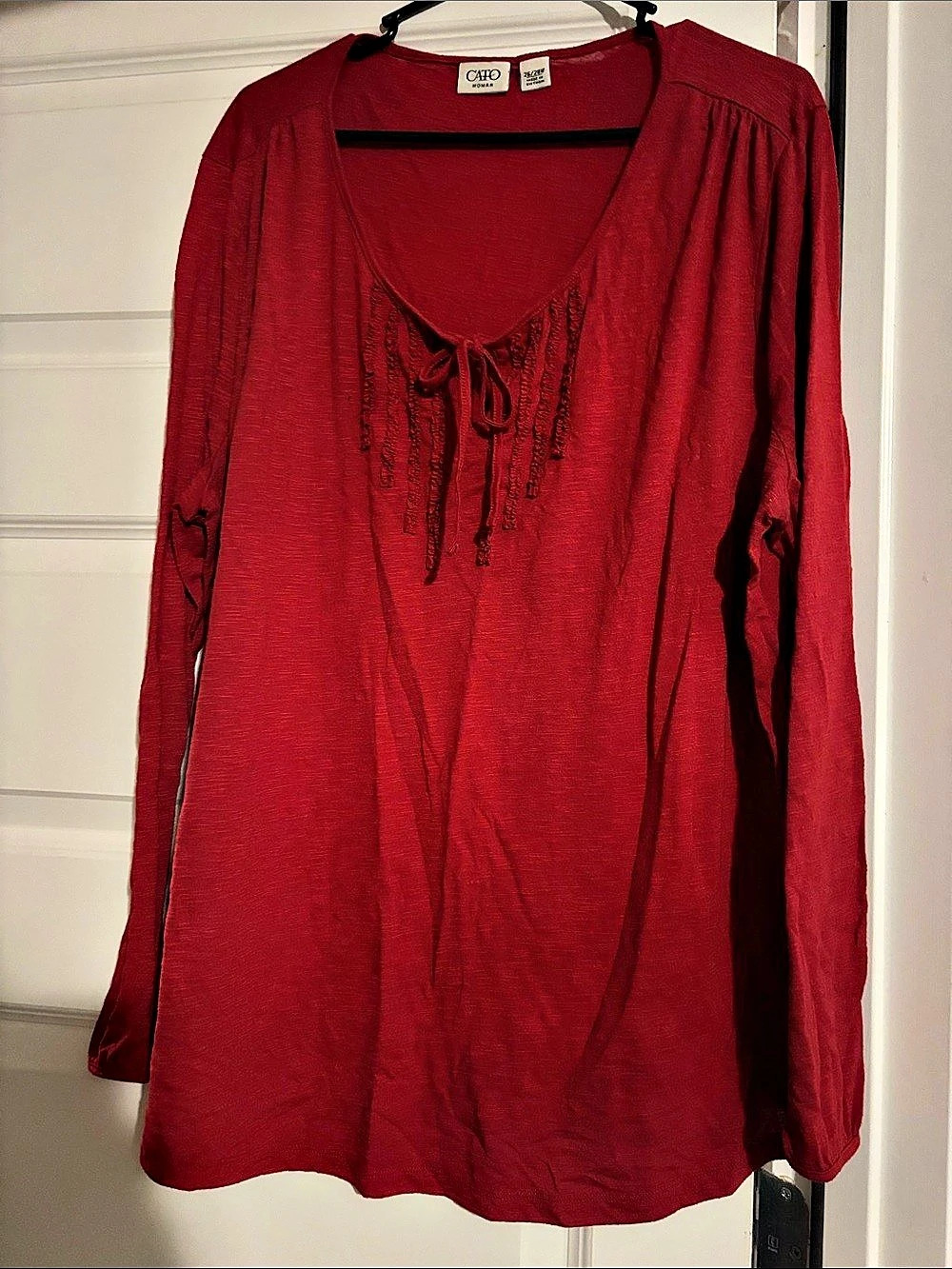 Free People Long Sleeve Tunic in Red Like New